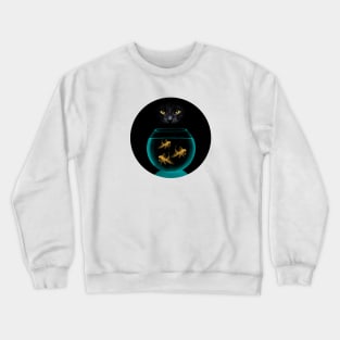 Black Cat & Goldfish #2 Crewneck Sweatshirt